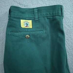 Duck Head Chino Shorts Men 34W Green Pleated Slash Pockets Golf 9" Inseam